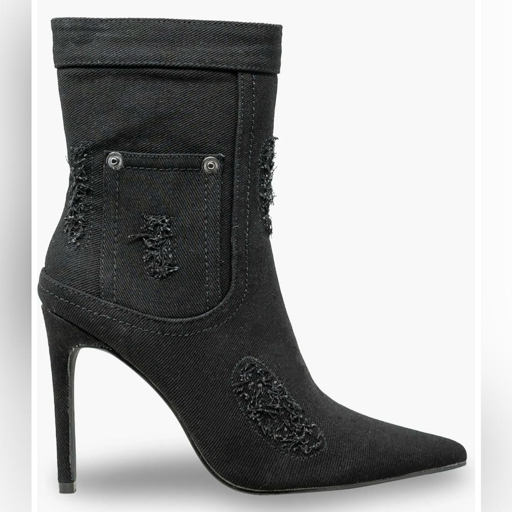 Pandora ripped denim bootie